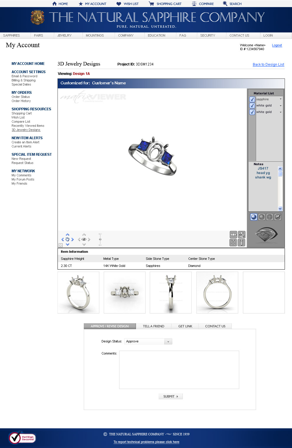 Natural Sapphire Company Matrix Viewer Natural Sapphire Company Matrix Viewer
