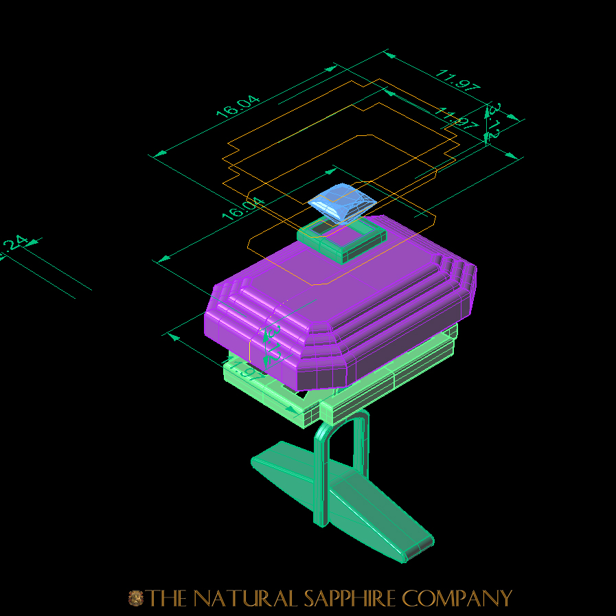 Custom made sapphire cufflinks