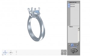 3D view of sapphire ring