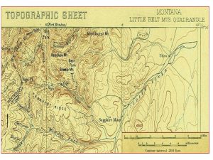 Antique Yogo Montana Map