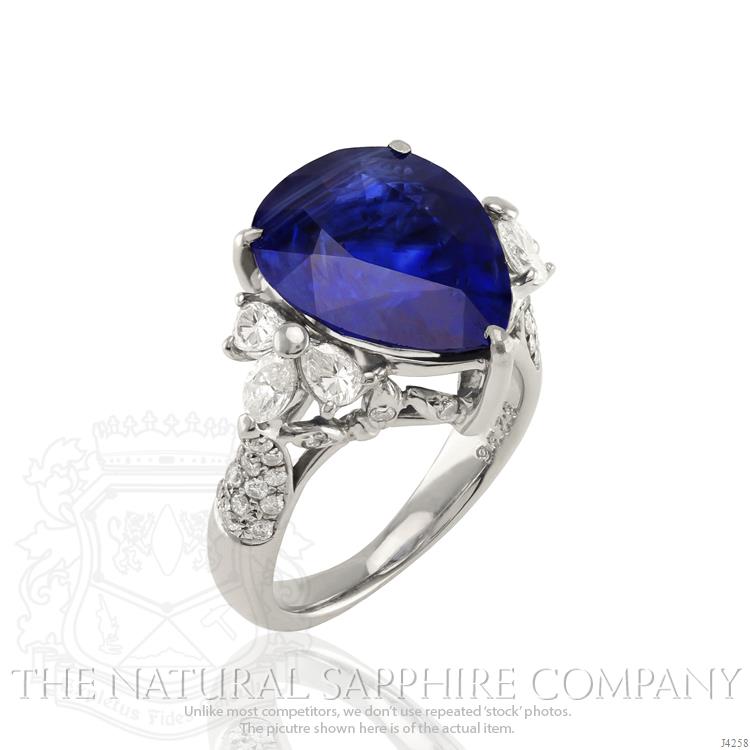 Our Beautiful 8.23 ct. Pear Blue Sapphire Ring