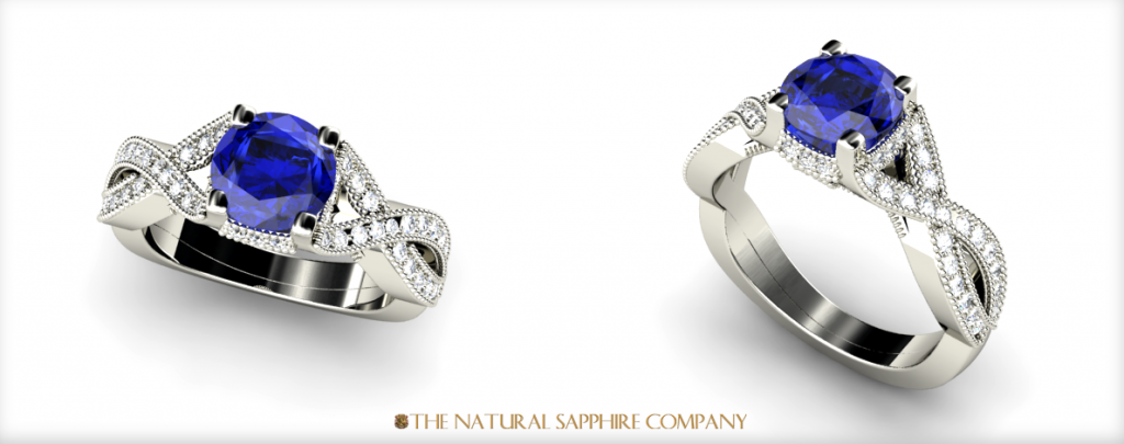 New Custom Sapphire Engagement Ring