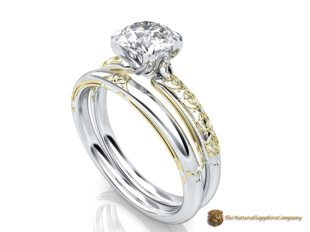 Wedding Motifs and Custom Sapphire Engagement Rings
