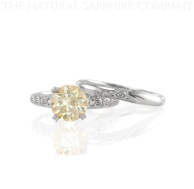 Orange Sapphire Ring Custom Made Natural Untreated Orange Sapphire Ring