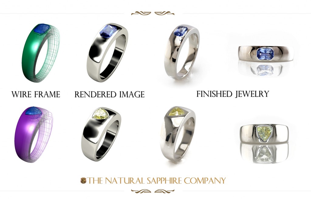 Custom Made Sapphire Men's Rings