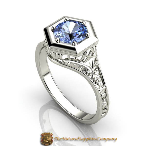 Beautiful Custom Mounting for Your Natural Untreated Round Sapphire