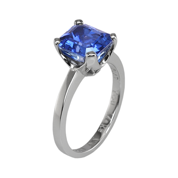 Custom Natural Untreated Blue Sapphire Ring