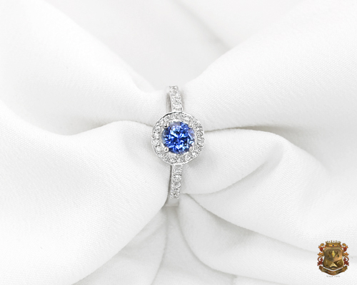 Custom Natural Untreated Blue Sapphire Ring