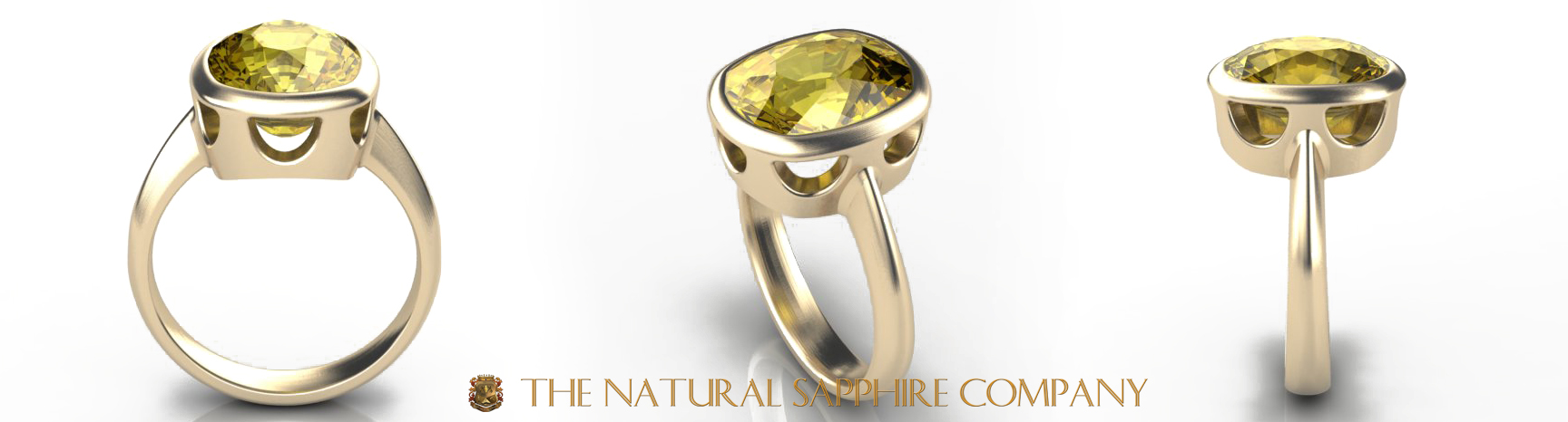 Custom Natural Untreated Yellow Sapphire Ring 