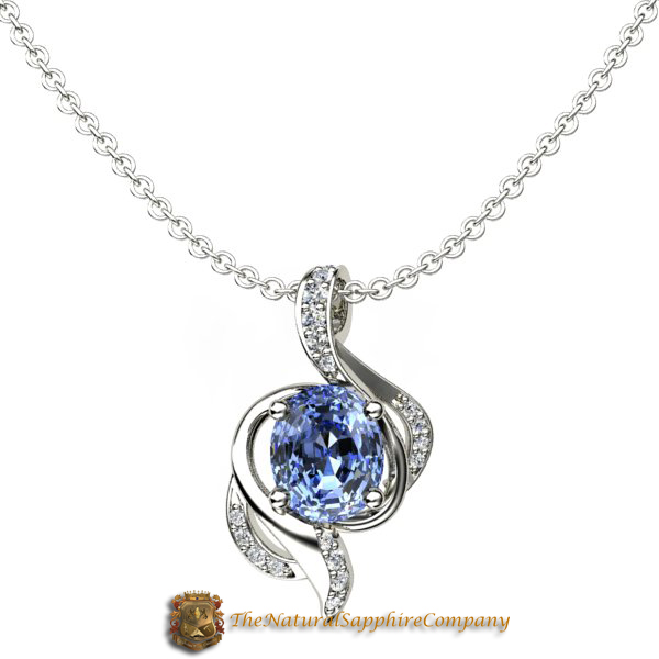 Organic Flowing Natural Untreated Sapphire Pendant