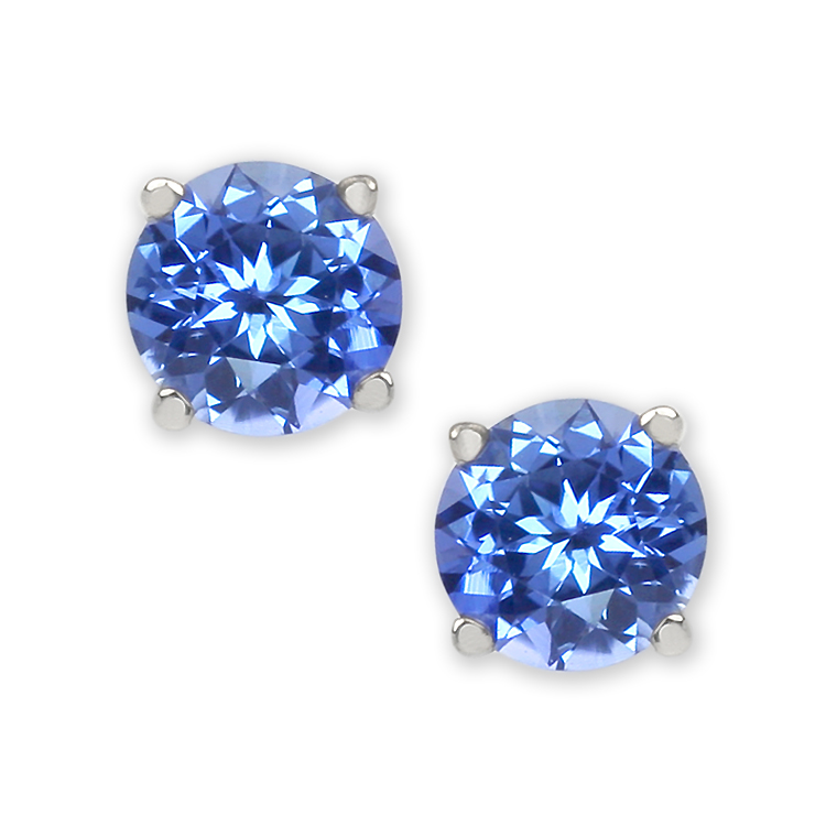 Elegant Natural Untreated Blue Sapphire Earrings