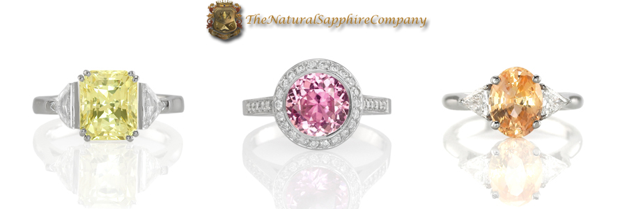 Elegant Natural Untreated Sapphire Engagement Rings