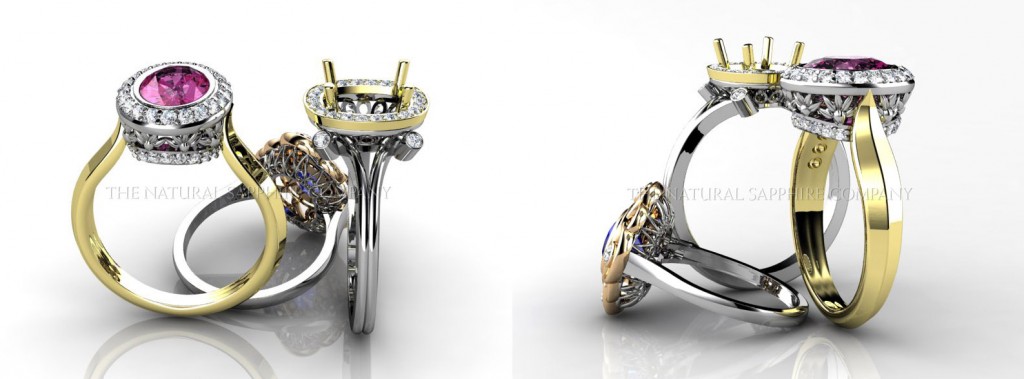 Elegant Two-Tone Sapphire Rings