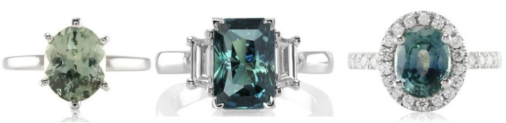 Green-Sapphire-Engagment-Rings-In-Settings