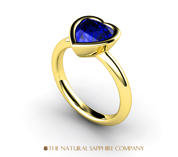 Heart-shape-sapphire ring