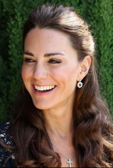 Kate Middleton Wearing natural blue sapphire earrings Kate Middleton Wearing natural blue sapphire earrings