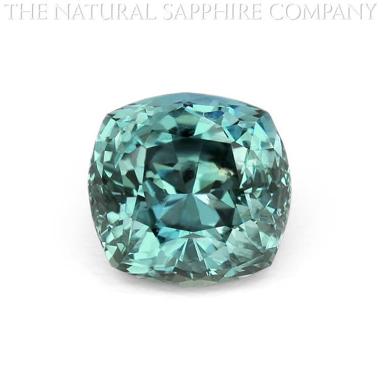 Natural Untreated Cushion Cut Greenish Blue Montana Sapphire
