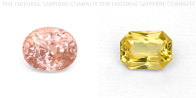 Natural Untreated Padparadscha and Natural Untreated Yellow Sapphire