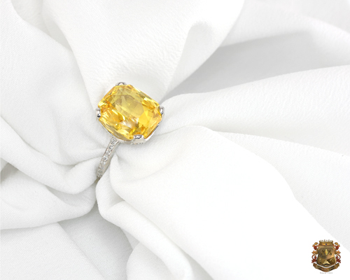 Natural Untreated Yellow Sapphire Ring