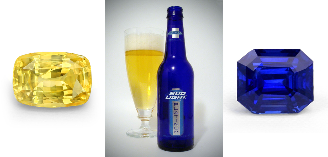 Natural Untreated Yellow and Blue Sapphires