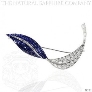 Natural Blue sapphire Brooch Blue Sapphire Brooch