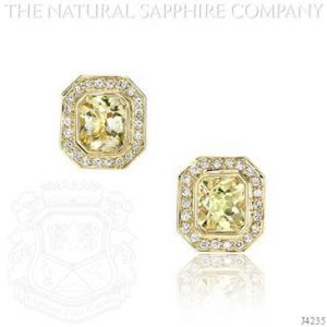 Yellow Sapphire and Diamond Earrings Yellow Sapphire and Diamond Earrings