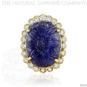 Flower Blue Sapphire Cocktail Ring Flower Blue Sapphire Cocktail Ring