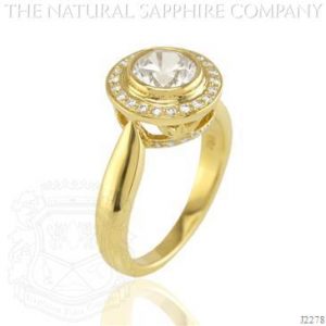 White Sapphire and Diamond Engagement Ring White Sapphire and Diamond Engagement Ring