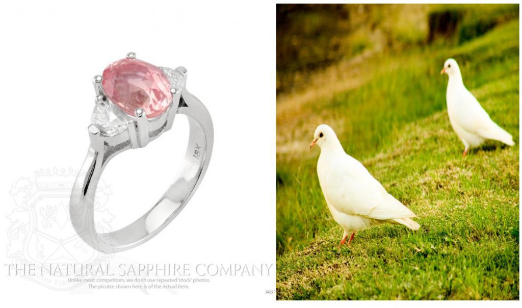 Our 3.14 Ct.Oval Padparadscha & Diamond Ring