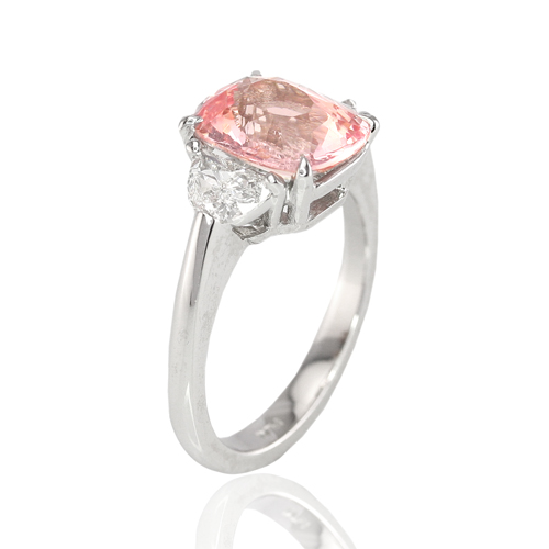 Padparadscha Sapphire Ring View 4