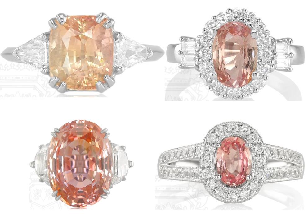 Padparadscha-sapphire-engagment-rings
