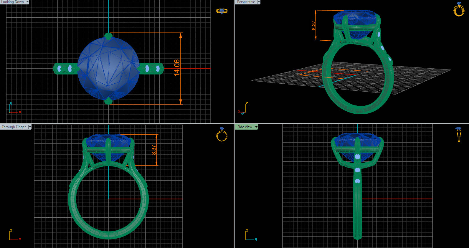 blue sapphire engagement ring