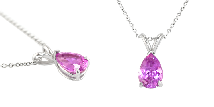 Natural Untreated Lilac Sapphire Pendant