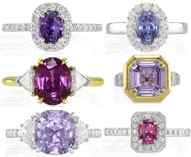 Purple-Hue-Sapphire-Rings-Settings