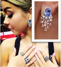 Sarah Hyland and her sapphire jewelry