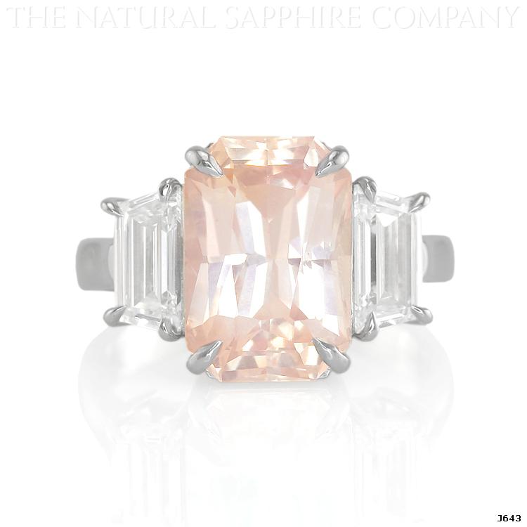 Padparadscha Sapphire and Diamond Ring