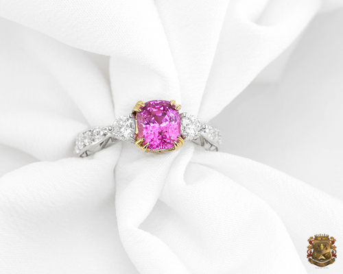Unique Natural Pink Sapphire Ring