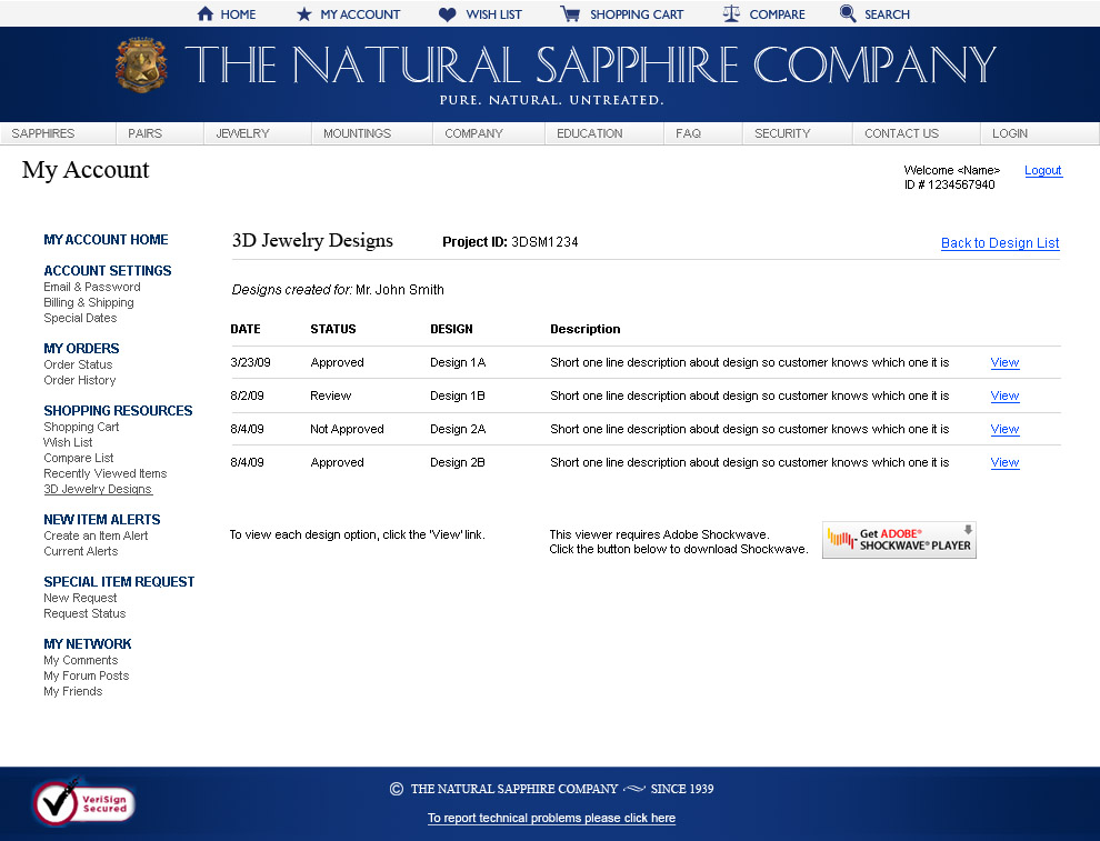 account design list
