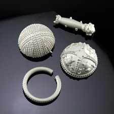 Princess Charlotte Baby Rattle Cast In White Gold