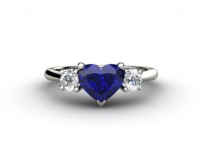 blue sapphire and diamond ring