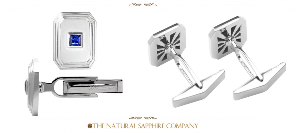 blue sapphire cufflinks