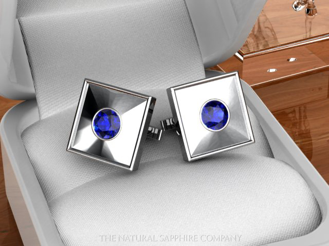 blue sapphire cufflinks