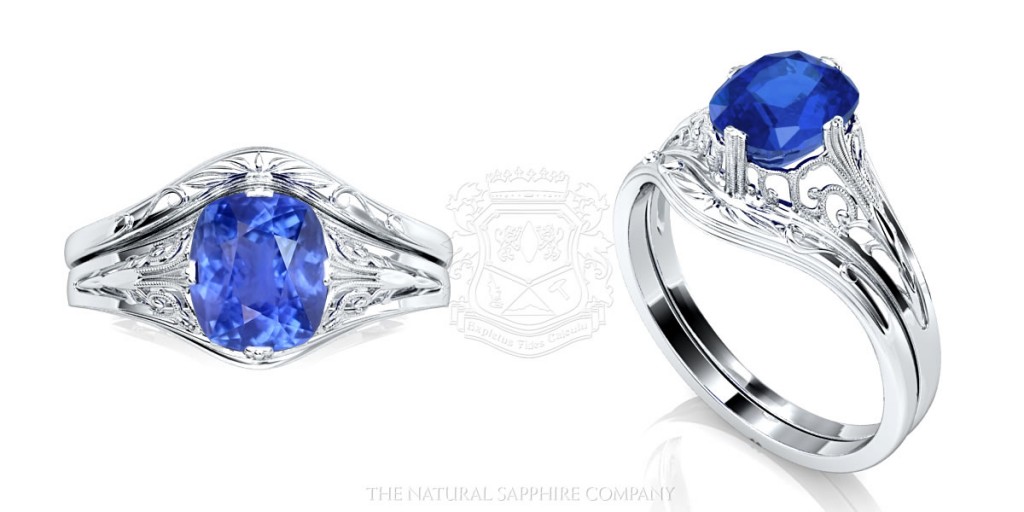 blue sapphire wedding band