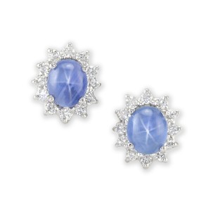 blue star sapphire earrings
