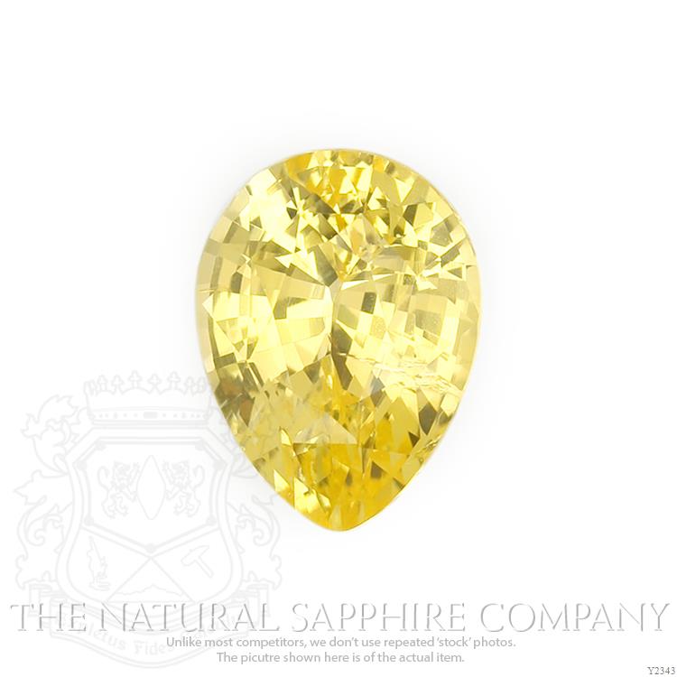 A natural untreated Ceylon Pear yellow sapphire