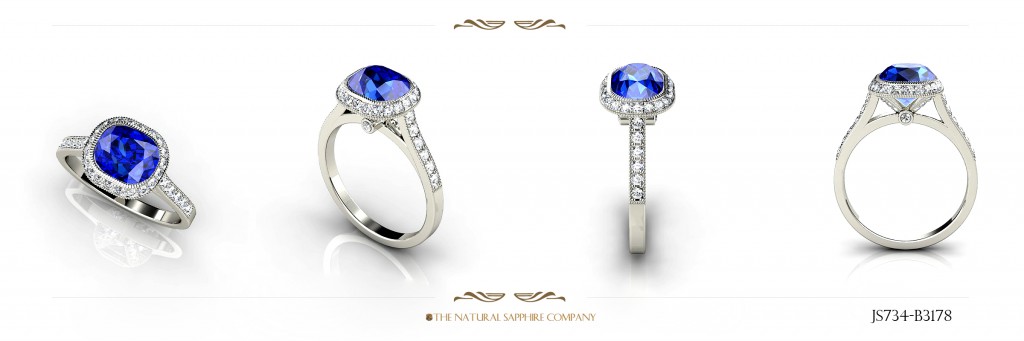 custom blue sapphire ring