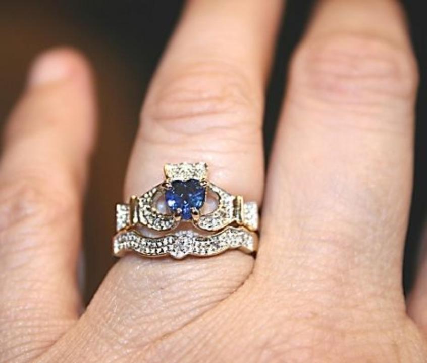 engagment-claddagh-ring-set