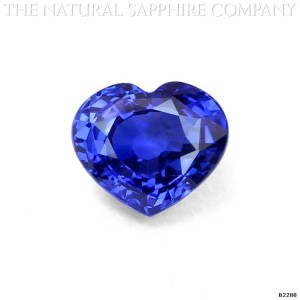 heart shaped blue sapphire