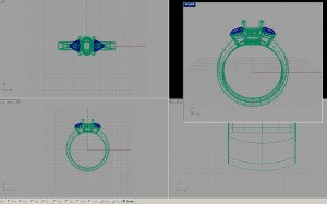 meshed sapphire ring