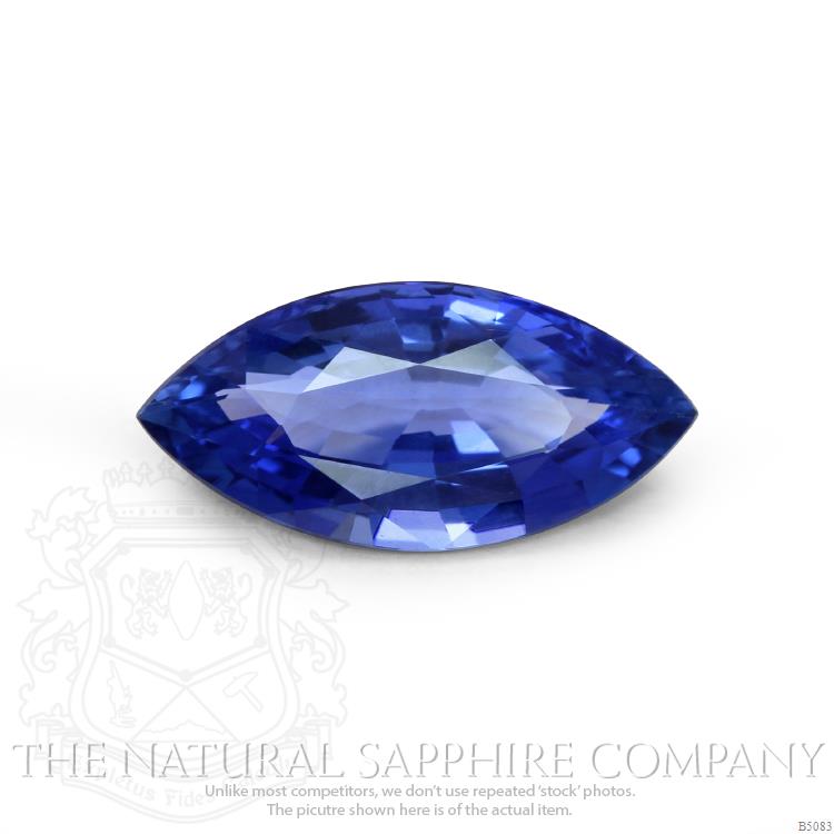 A natural untreated Ceylon Marquise blue sapphire